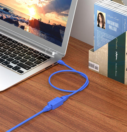 RJ45 Coupler Female to Female Ethernet Coupler for Cat7/Cat6/Cat5/Cat5E Network Cable Extender Adapter RJ45 in Line Coupler(1Pack, Blue)